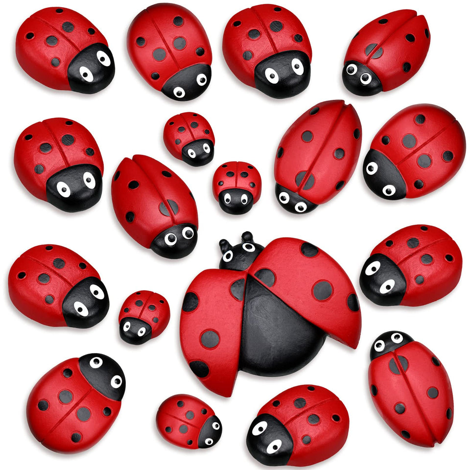 Gerrii Ladybug Stone Tiny adds whimsical charm to garden beds.