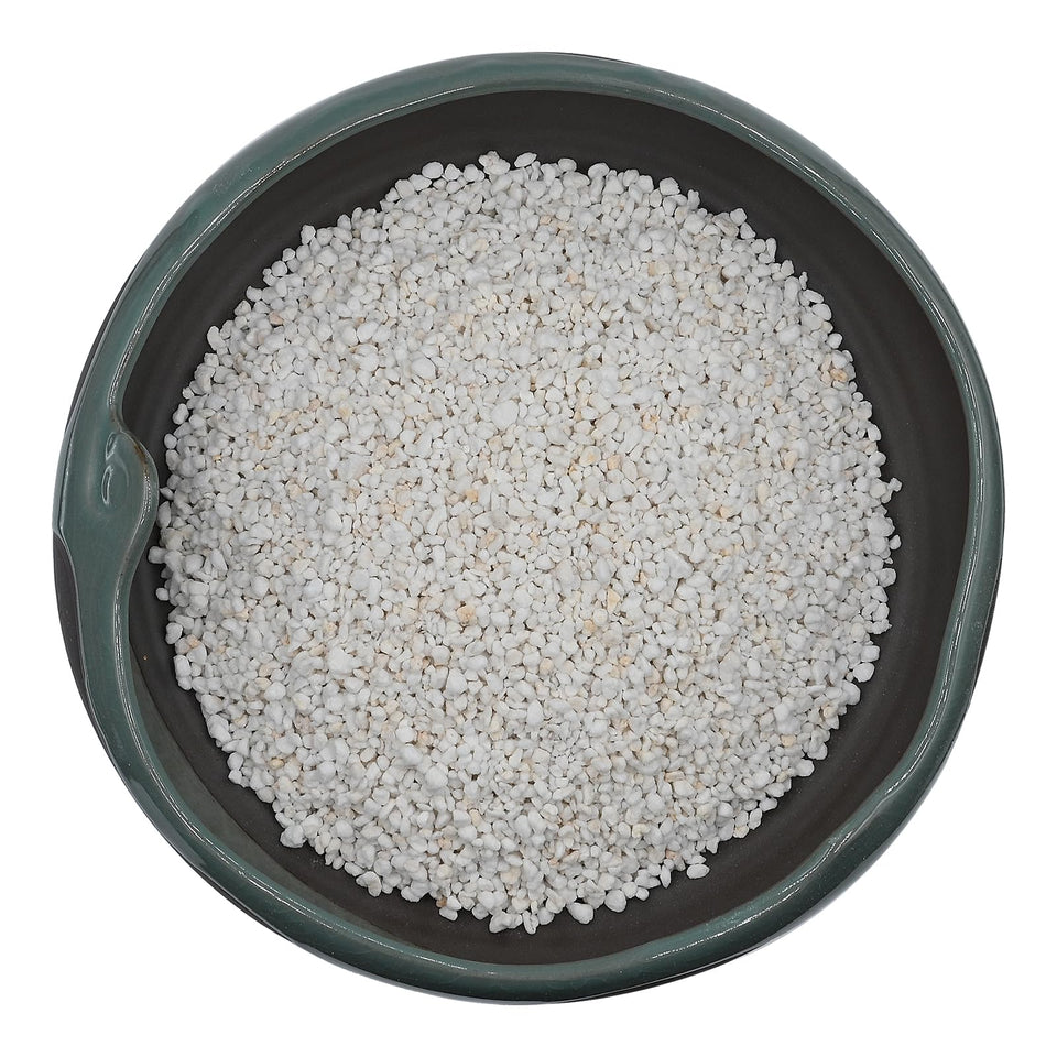 Gerta 15QT perlite bulk bag improves soil drainage and root health.