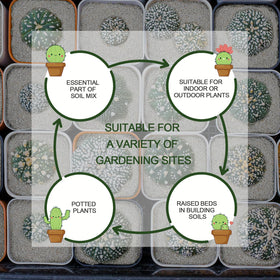 Gerta indoor gardening setup using perlite 3-6mm for plant care.