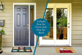 Gertmenian Snoopy coir doormat non-slip backing detail designed to stay put in all seasons.