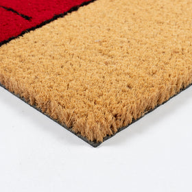 Gertmenian Peanuts doormat size 20x34 demonstrating generous coverage for front doors.