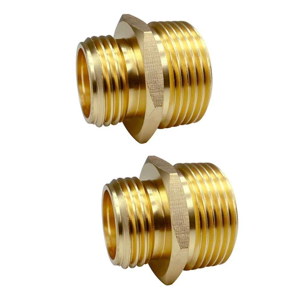 GESHATEN 3-4 GHT to 1 NPT connector for sturdy hose fittings in outdoor use.