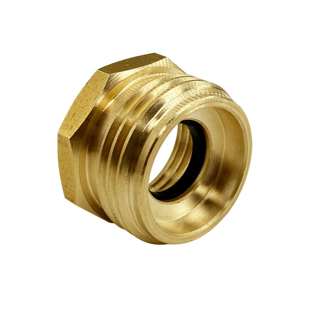 Geshaten 3-pack brass adapters laid out, ready for quick hose upgrades.