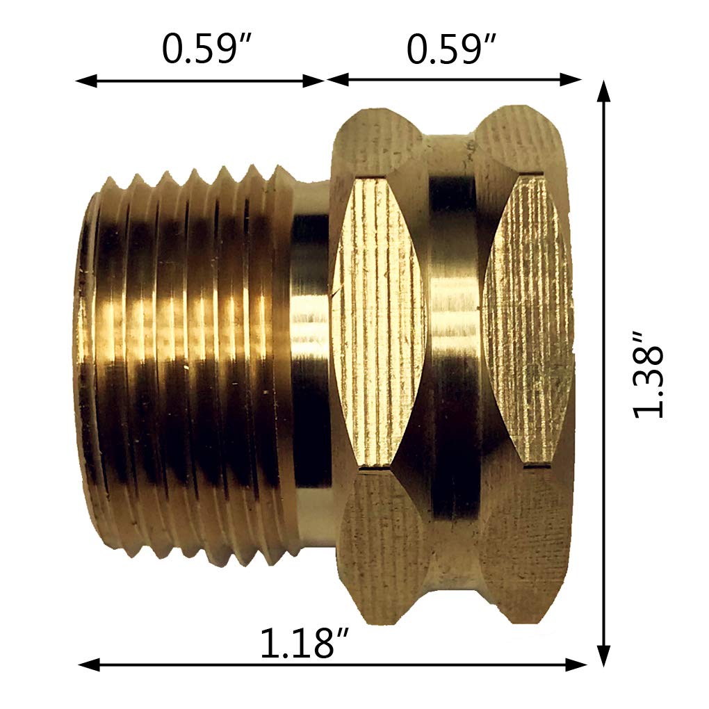 GESHATEN brass garden hose adapter suited for durable outdoor use