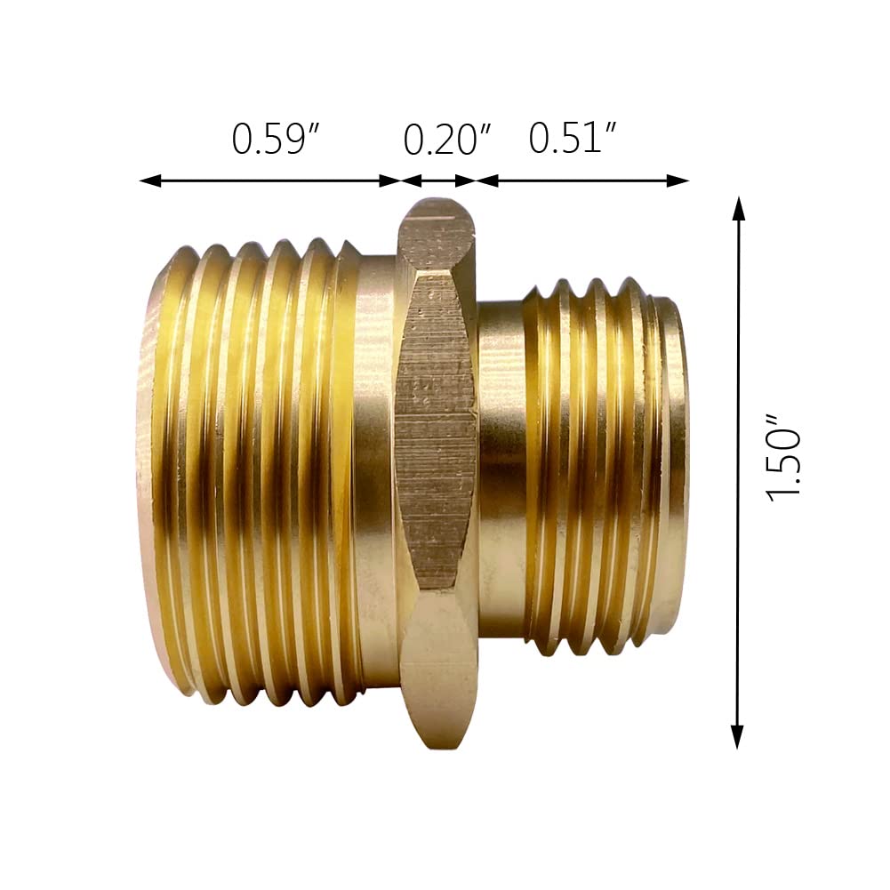 GESHATEN brass garden hose adapter with rust resistance for outdoor durability.