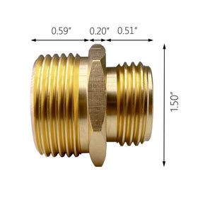 GESHATEN brass garden hose adapter with rust resistance for outdoor durability.