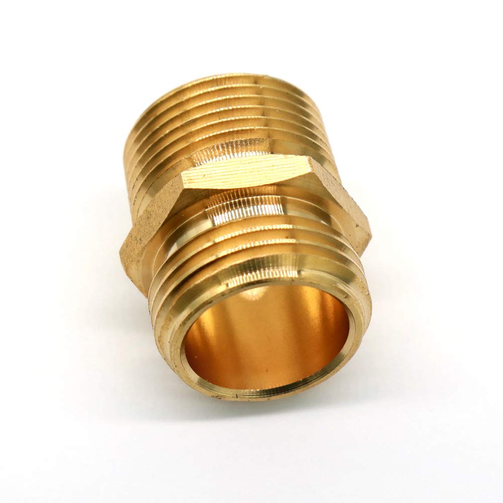 GESHATEN brass fittings installed on a hose setup for easy installation