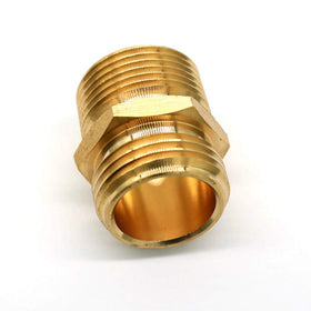 GESHATEN brass fittings installed on a hose setup for easy installation