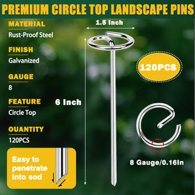 GESTONE 6-inch stake anchors large areas of fabric securely.