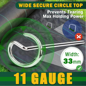 GESTONE G-shaped stakes with removal hook ease fabric removal and reuse.