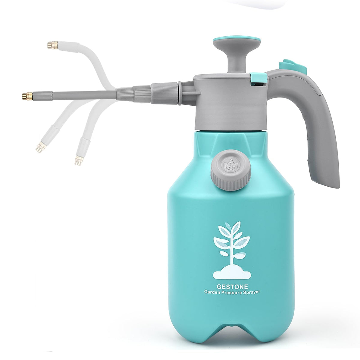 GESTONE Garden Hand Pump Sprayer angled front for quick plant misting.