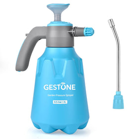 GESTONE Hand Pump Sprayer with extended spray rod reaches deep foliage for precise hydration.