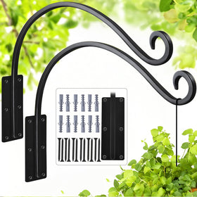 GESTONE heavy-duty 16-inch plant hanger bracket outdoors supports baskets up to 60 lbs