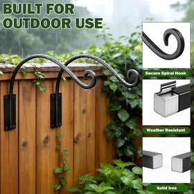 GESTONE 16-inch plant hanger bracket on wall provides secure support for hanging baskets