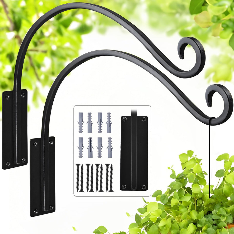 GESTONE heavy-duty base plant hanger supports up to 60 lbs outdoors for sturdy baskets