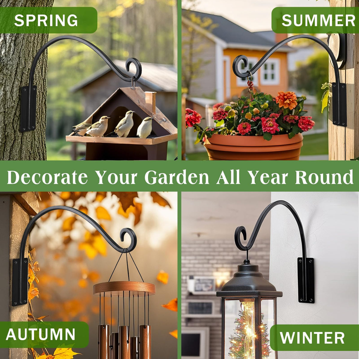 GESTONE lantern and wind chimes hanger protects glass decor from wind