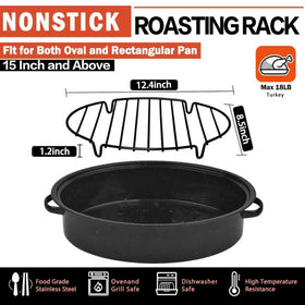 Gestone roasting rack easy release surface for effortless removal