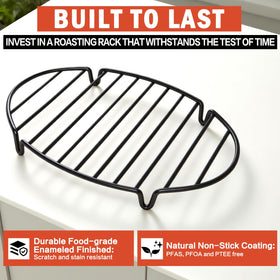 Gestone roasting rack gift-ready with helpful support