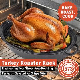 Gestone roasting rack grease-free surface reduces mess