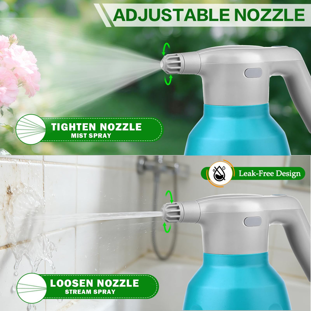 GESTONE battery sprayer charging via USB Type-C for quick recharges.