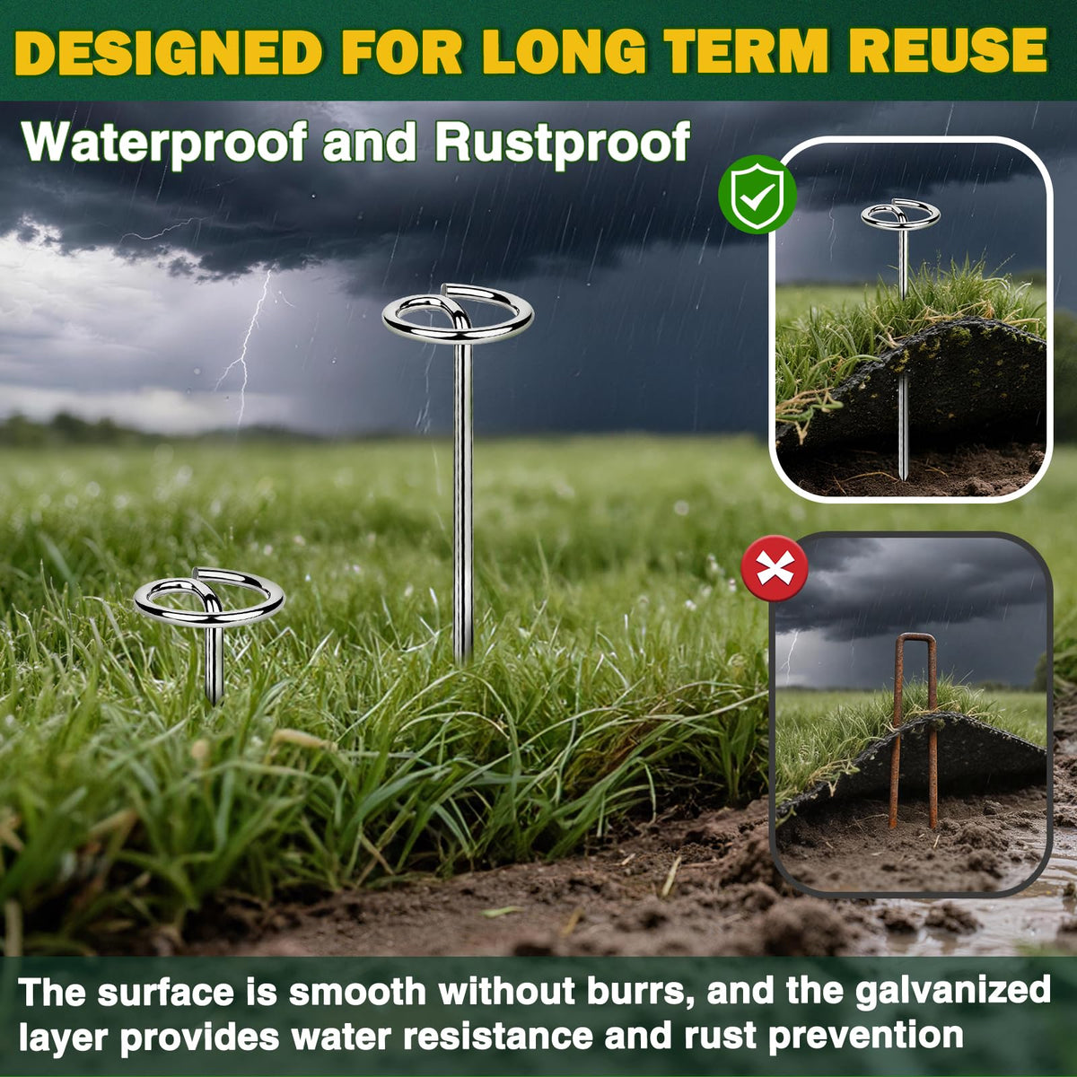GESTONE bundle shows easy storage and transport of stakes.
