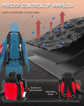 Getell comfort system provides cooling ventilation and reduced vibration for all-day wear.