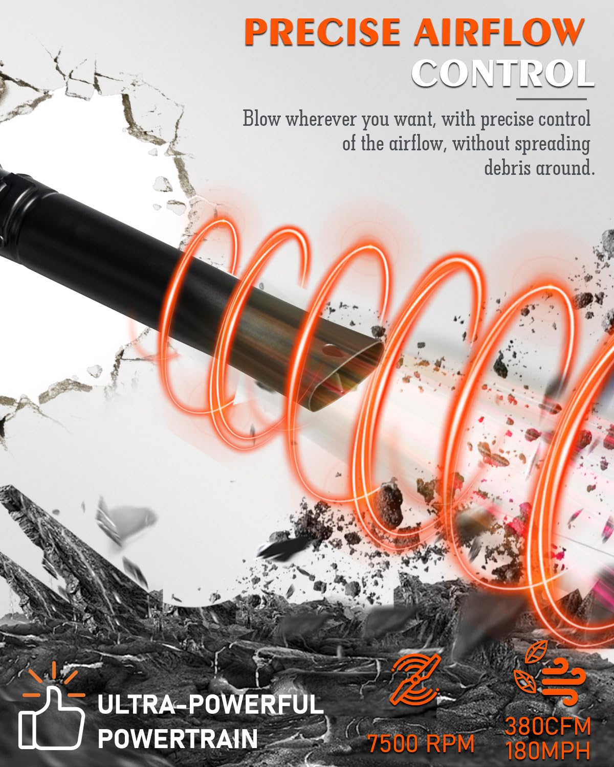 Getell easy-start system minimizes pull effort for reliable ignition.