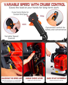 Getell heavy-duty blower with reinforced frame for reliable outdoor performance.