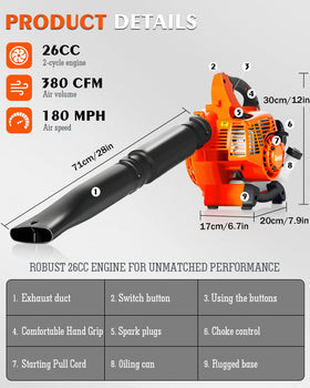 Getell translucent fuel tank lets you monitor mix at a glance.