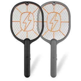 GEternalYn 2-pack electric fly swatter shown for indoor and outdoor use with a balanced dual racket set