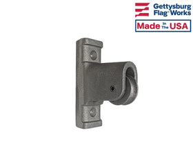 Gettysburg Flag Works aluminum pulley supports up to 5/16 inch halyard for flexible mounting