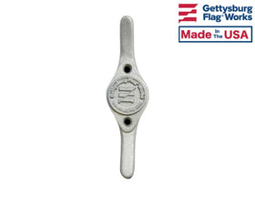 Gettysburg Flag Works cleat side view highlighting sturdy construction for long-lasting flagpole support