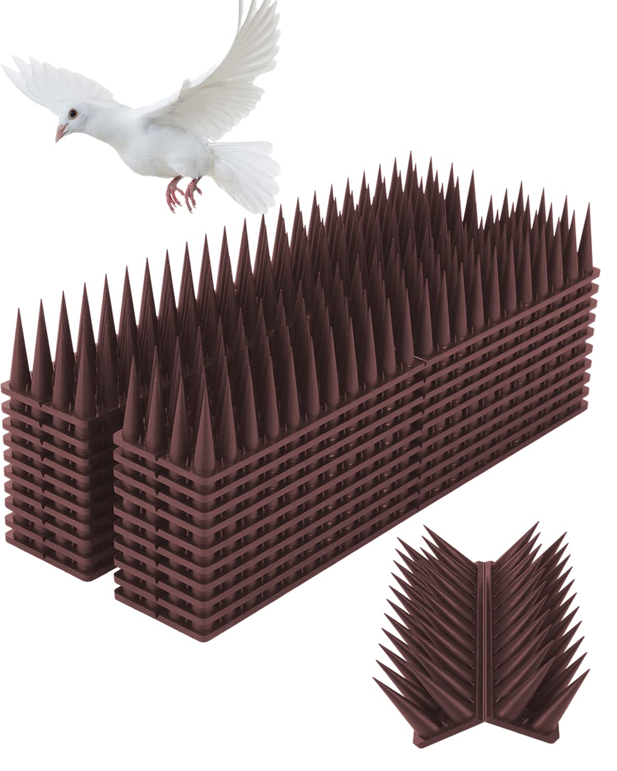 Geulieby Bird Spikes on balcony railing deter pigeons humanely