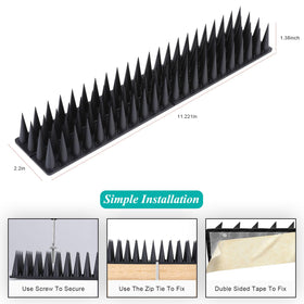 Geulieby spikes deter birds and raccoons on fences or balconies.