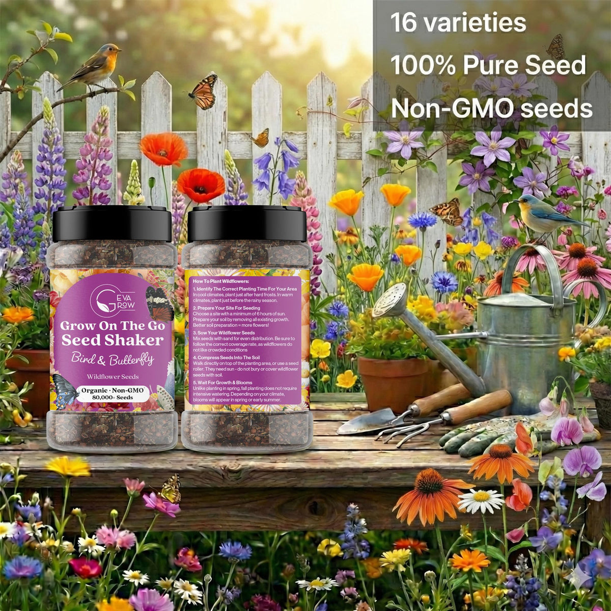 GevaGrow annual and perennial wildflower blend provides fast color and enduring blooms