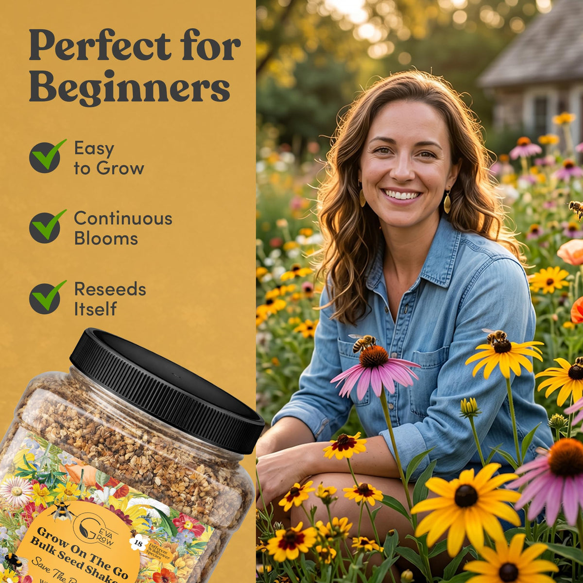 GevaGrow annual-perennial flower bloom cycle in the garden