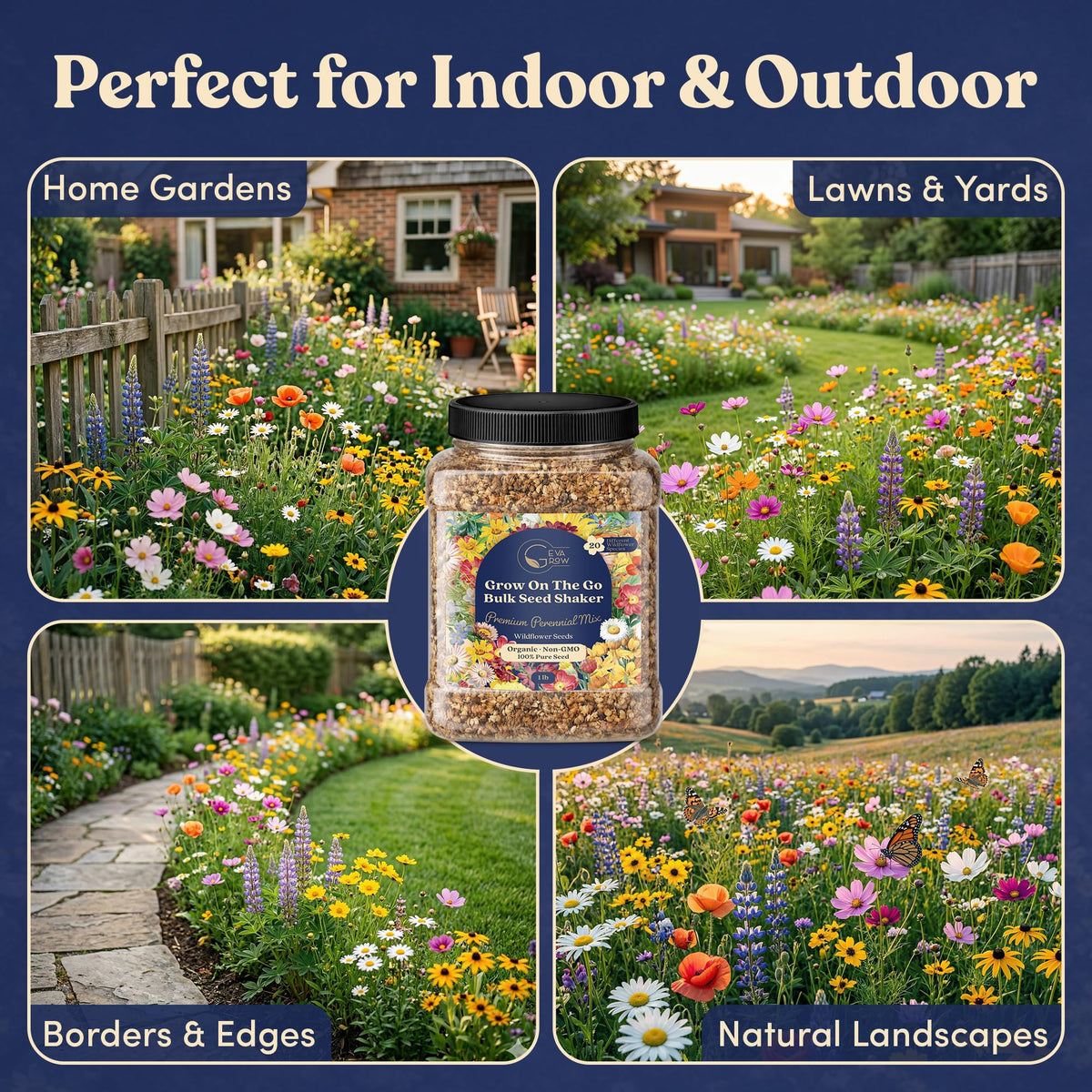 GevaGrow bloom-ready wildflowers arranged for colorful, long-lasting display.