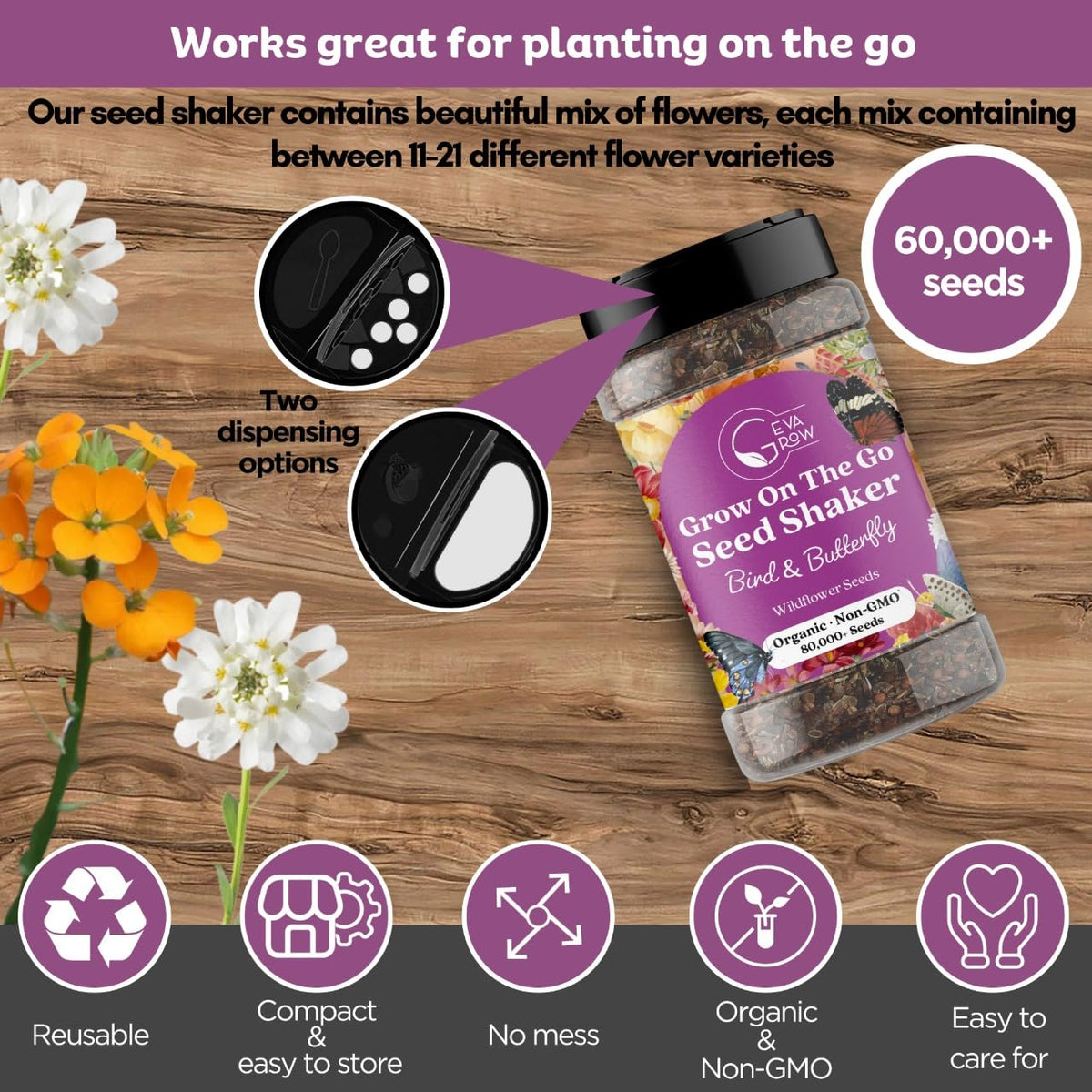 GevaGrow cosmos and forget-me-not add cheerful hues to any yard