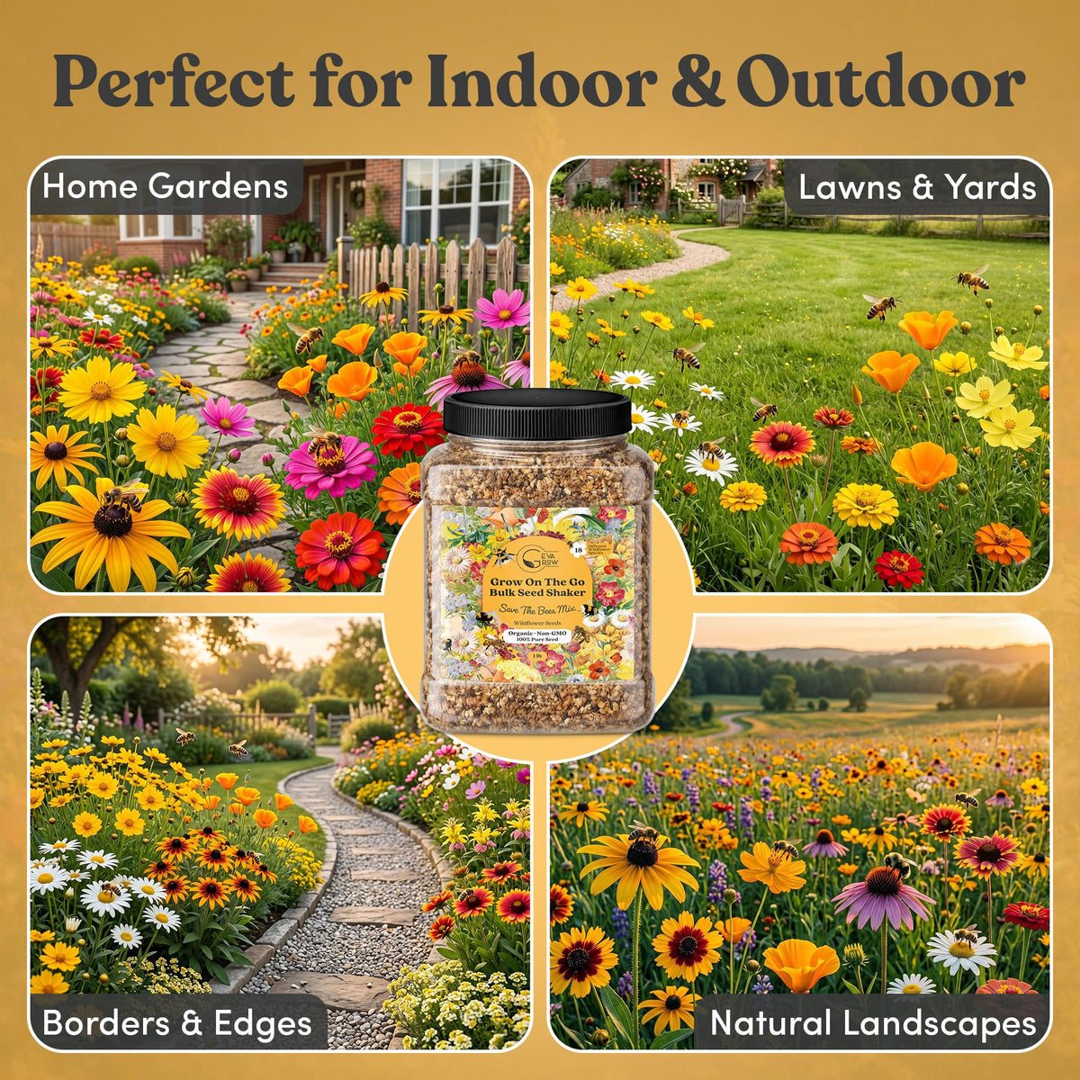 GevaGrow easy-care wildflower seed mix ready for planting