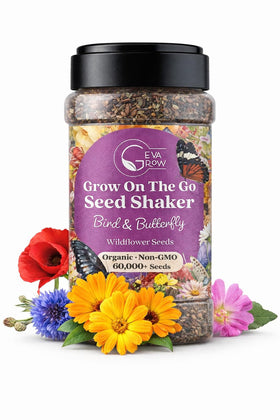 GevaGrow mini wildflower seed shaker for easy sowing and quick color blooms