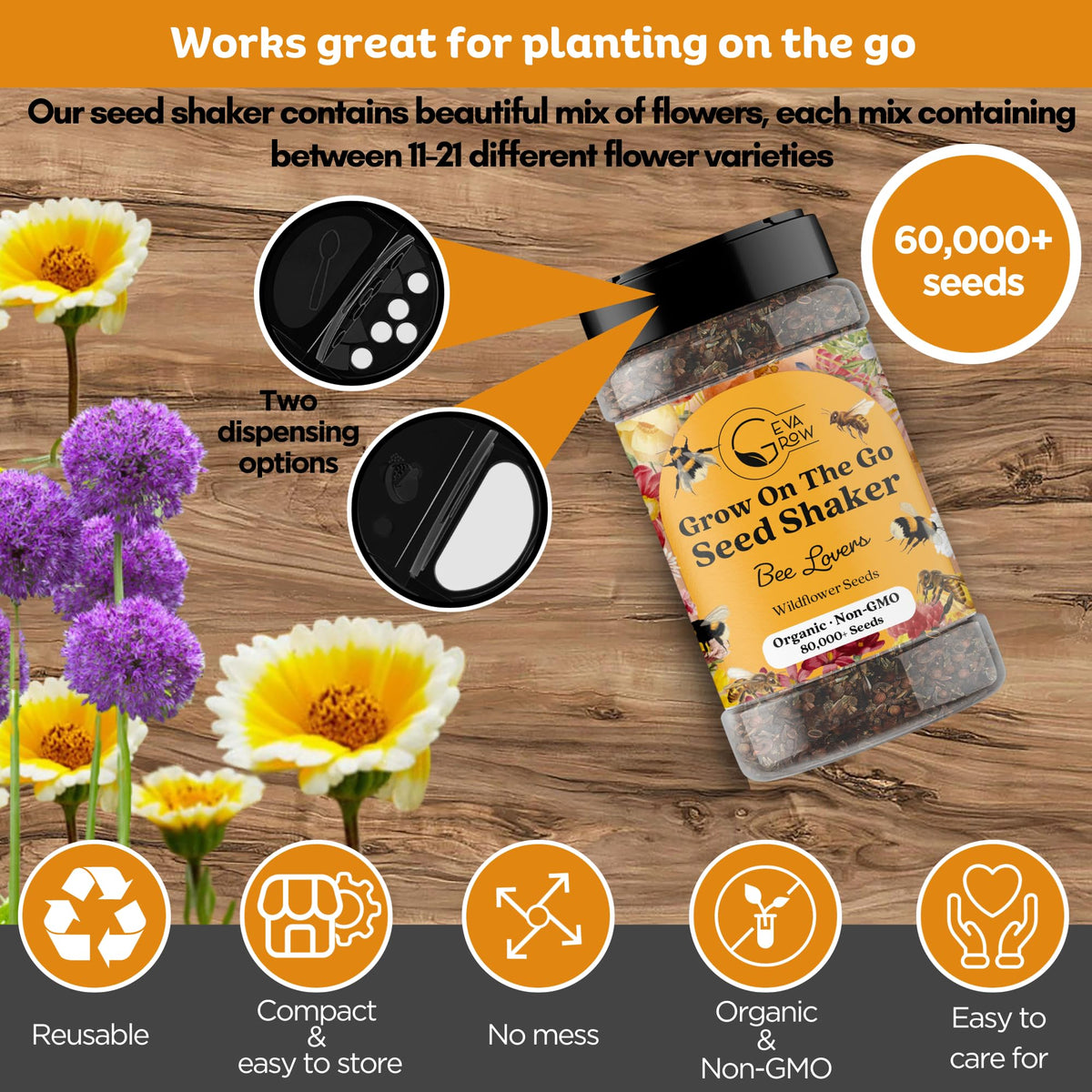 GevaGrow blooms attract bees and butterflies, supporting local pollinators.