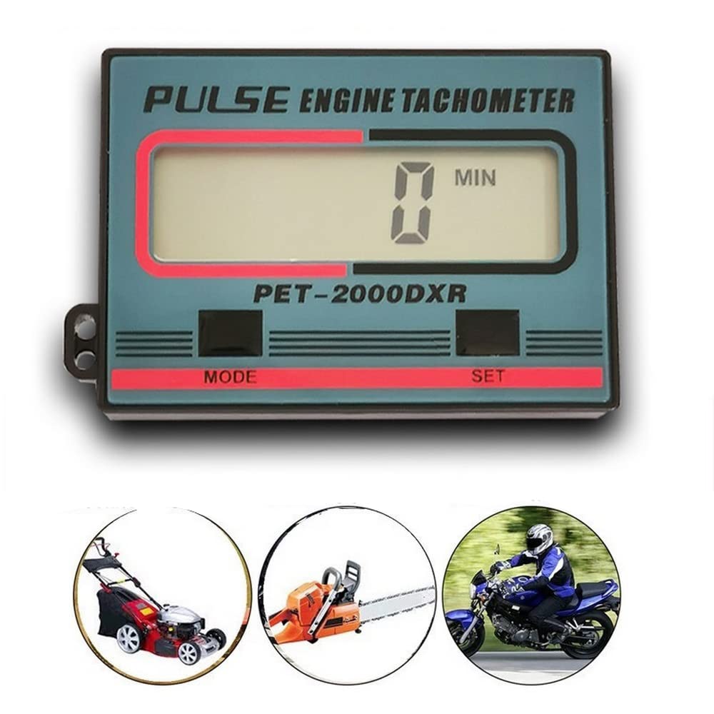 Gexmil tachometer used on chainsaw engines for quick timing insights.