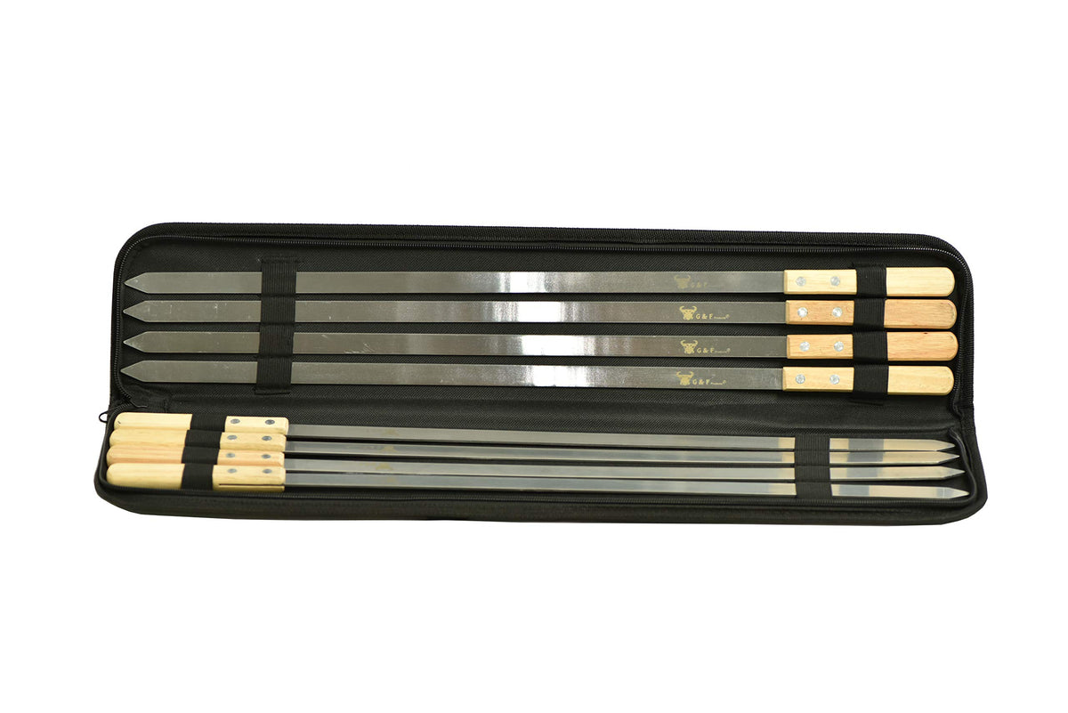 G & F Products durable stainless steel skewers for long-lasting use.