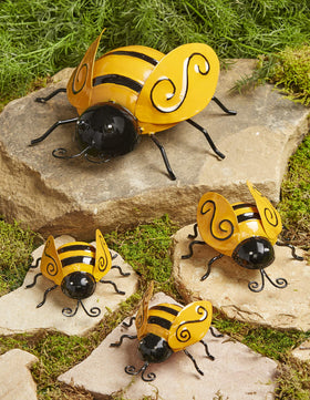 G Ganen Bumble Bee garden accents—large size adds whimsy to lawns and walls.