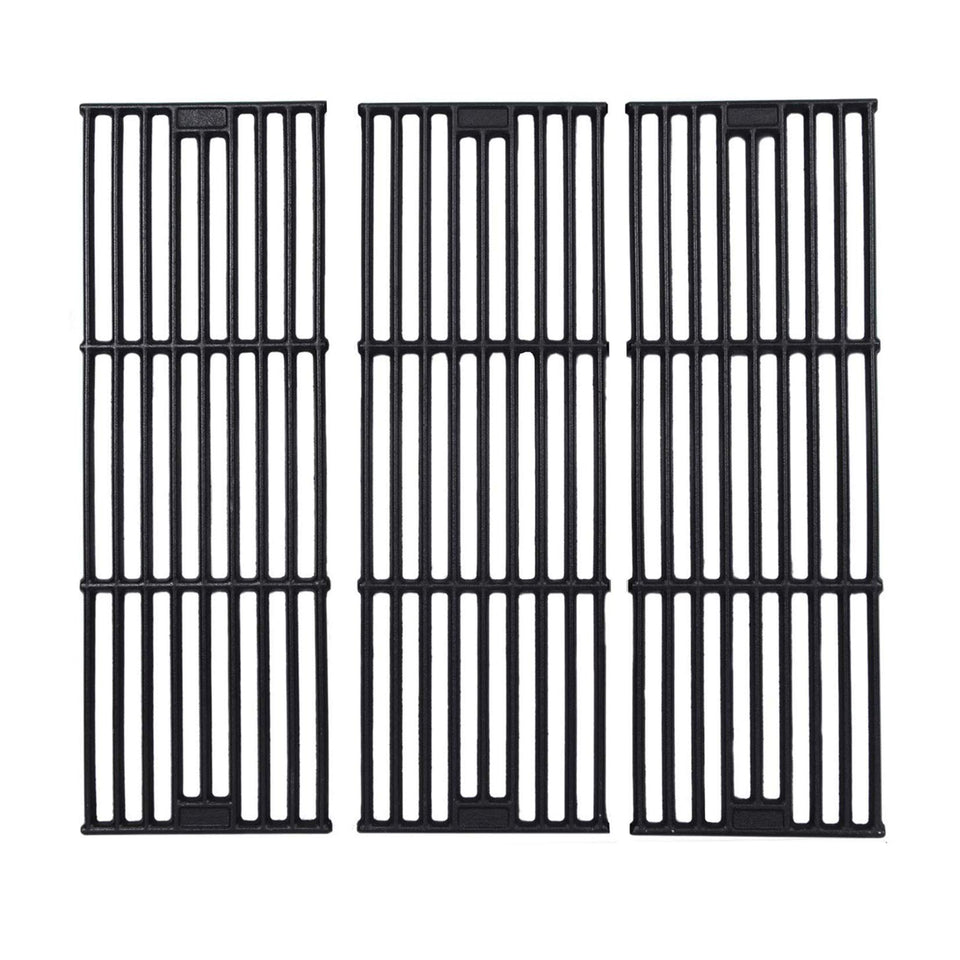 GGC grill grates cast-iron set of 3 for Chargriller grills, durable heat retention