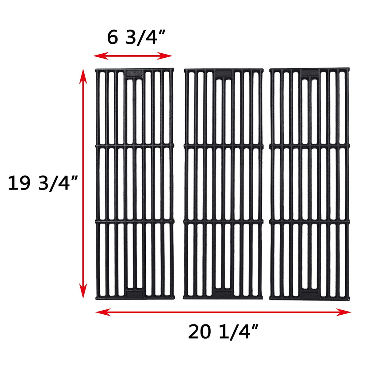 GGC grill grates close-up of cast-iron texture, showcasing durability and heat retention