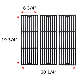 GGC grill grates close-up of cast-iron texture, showcasing durability and heat retention