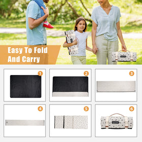G GOOD GAIN outdoor blanket at the beach ready for family use