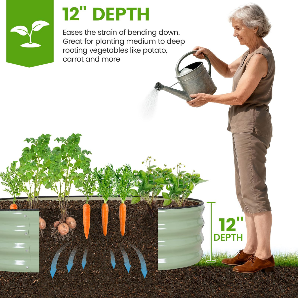 G GOOD GAIN outdoor garden bed setup for vegetables and herbs