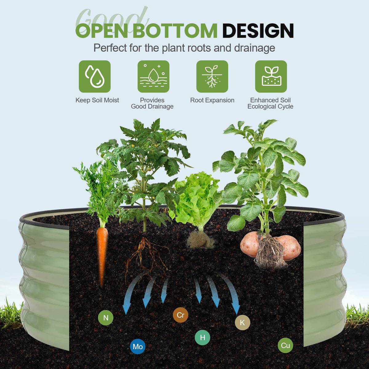 G GOOD GAIN two-pack beds ideal for patios and courtyards.